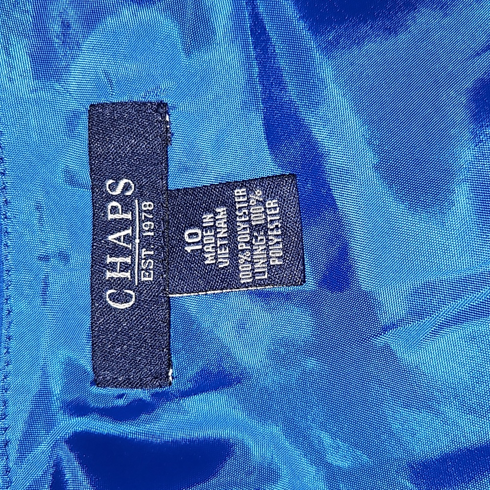 Chaps dress, blue on blue poka dots - Picture 5 of 7